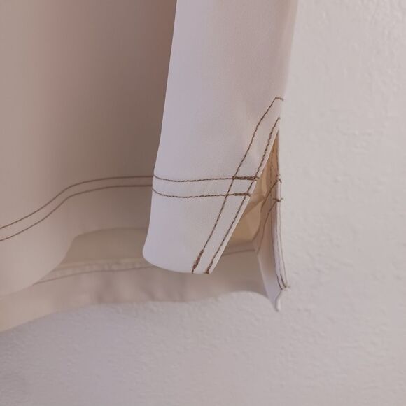 Veronica Bears Osler Pleated-Shoulder V-Neck Top size 0 - Picture 6 of 7